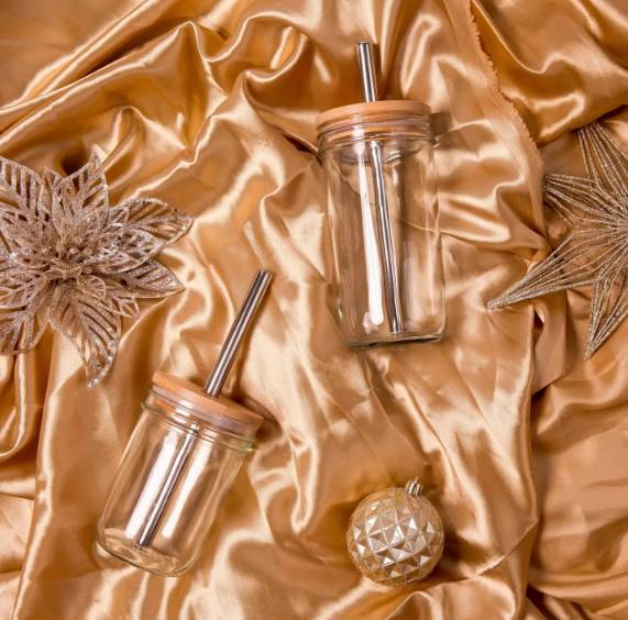 Glass BOBA with reuseable straw | 16oz. LIMITED OFFER